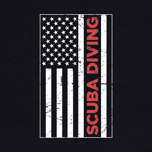 SCUBA DIVING American Flag by MeatMan